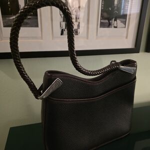 Brighton Dark Brown Men's Bag with Silver Accents